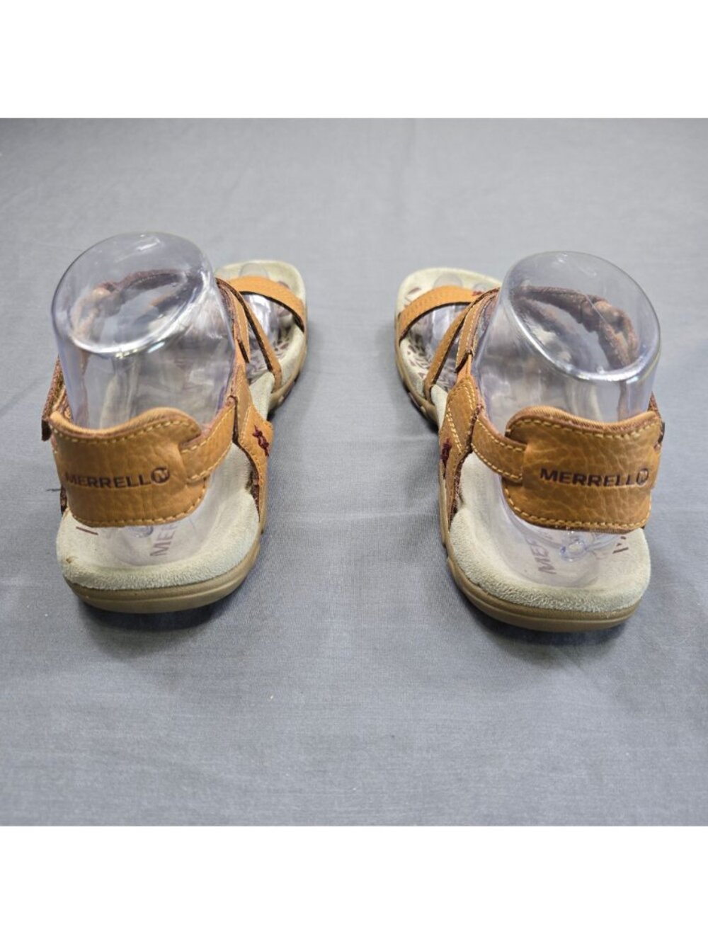 Merrell Size 6 Womens Strappy Sandals Brown Crisscross Strap Outdoor Air Cushion - Picture 5 of 7